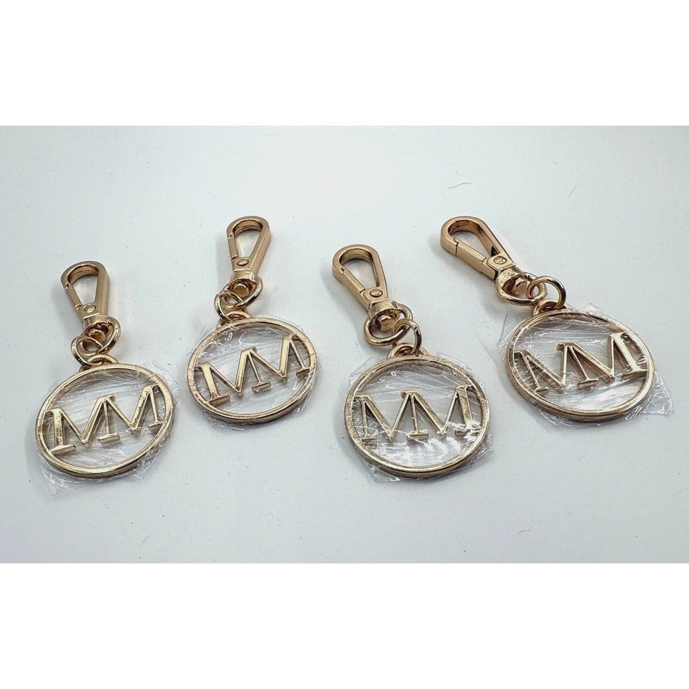 Marilyn Monroe Modern Marilyn Purse Bag Charms Set Gold Tone Monogram MM 4pc